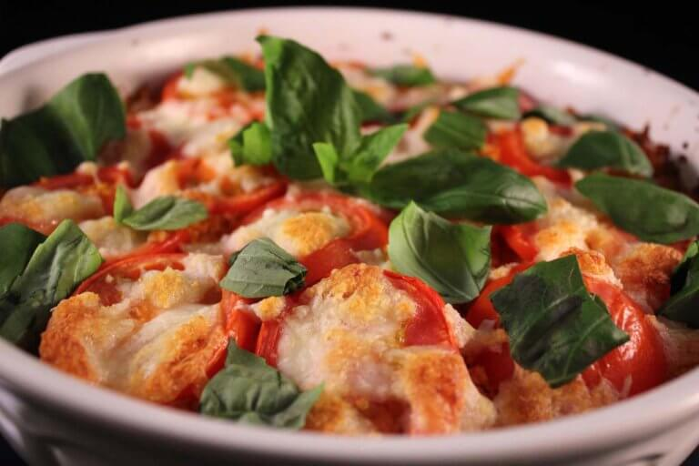 Gratin de couscous Caprese