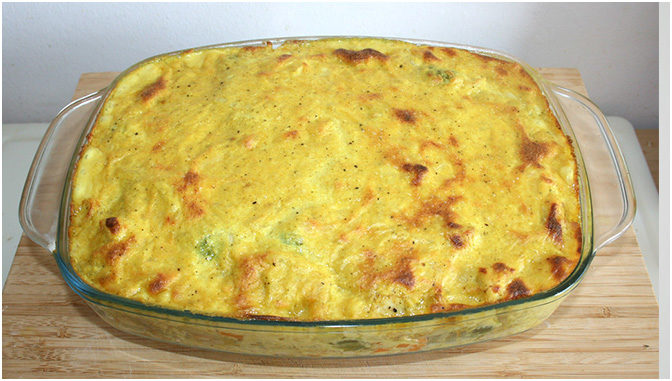 Gratin de cartofi cu pui