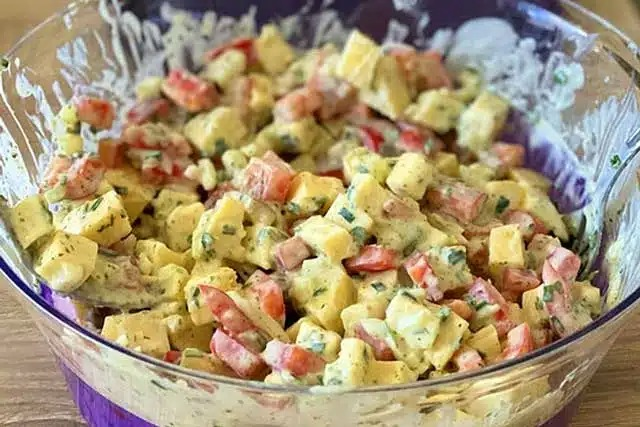 Rețetă de salată cu paprika și gouda