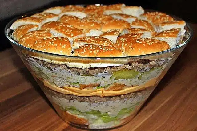 Salată Big Mac, Rețetă de Salată Stratificată Big Mac