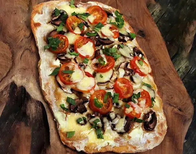 Rețetă de Flammkuchen Vegetarian